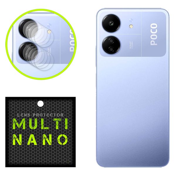 محافظ لنز دوربین مولتی نانو مدل X-L5N مناسب برای گوشی موبایل شیائومی Poco C65 بسته پنج عددی