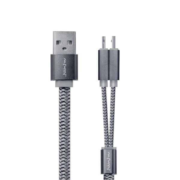 کابل تبدیل USB به لایتنینگ/microUSB نافومی مدل T3 طول 1متر
