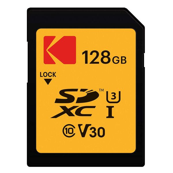 کارت حافظه SDXC کداک مدل V30 کلاس 10 استاندارد UHS-I U3 سرعت 100mbps ظرفیت 128 گیگابایت
