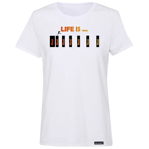 تی شرت آستین کوتاه زنانه 27 مدل Life Is کد MH1824