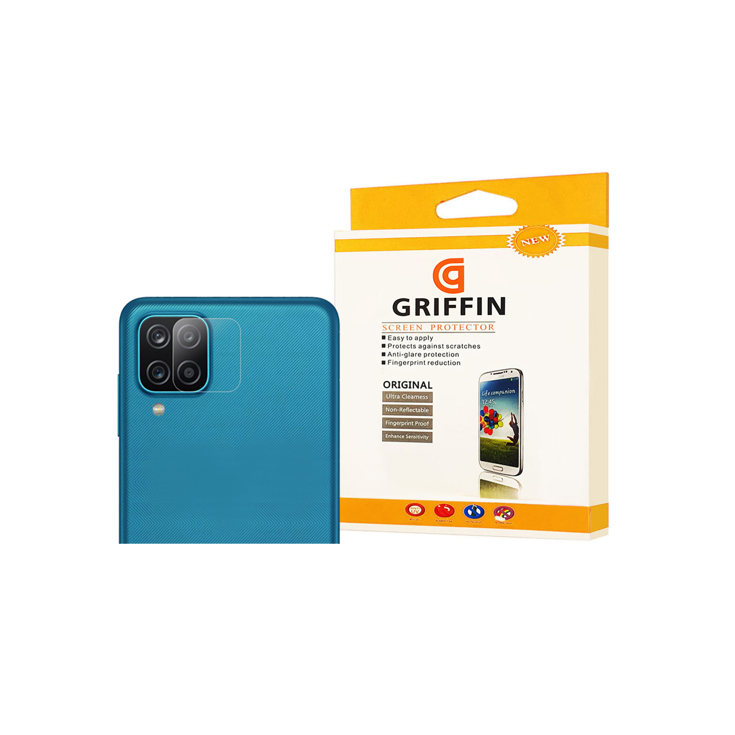 محافظ لنز دوربین گریفین مدل LP GN mo مناسب برای گوشی موبایل سامسونگ Galaxy A12