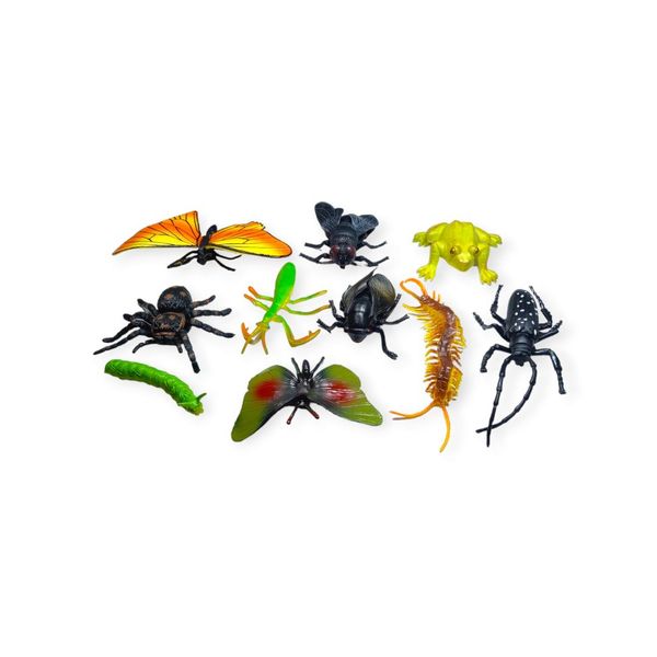 فیگور مدل حشرات و قورباغه بسته 10 عددی