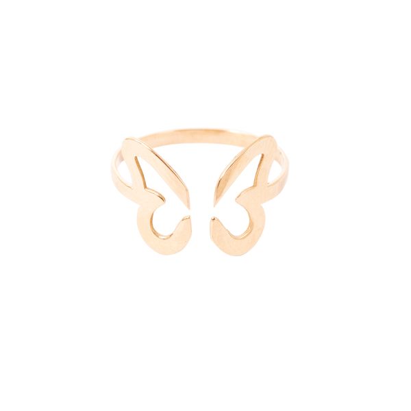 انگشتر طلا 18 عیار زنانه پرسته مدل پروانه