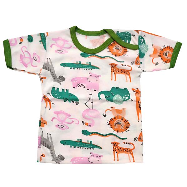 ست تی شرت و شلوار نوزادی مدل حیوانات کد 3924