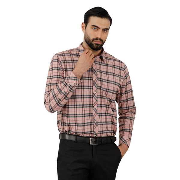 پیراهن آستین بلند مردانه پاتن جامه مدل  پشمی 102721020232203 