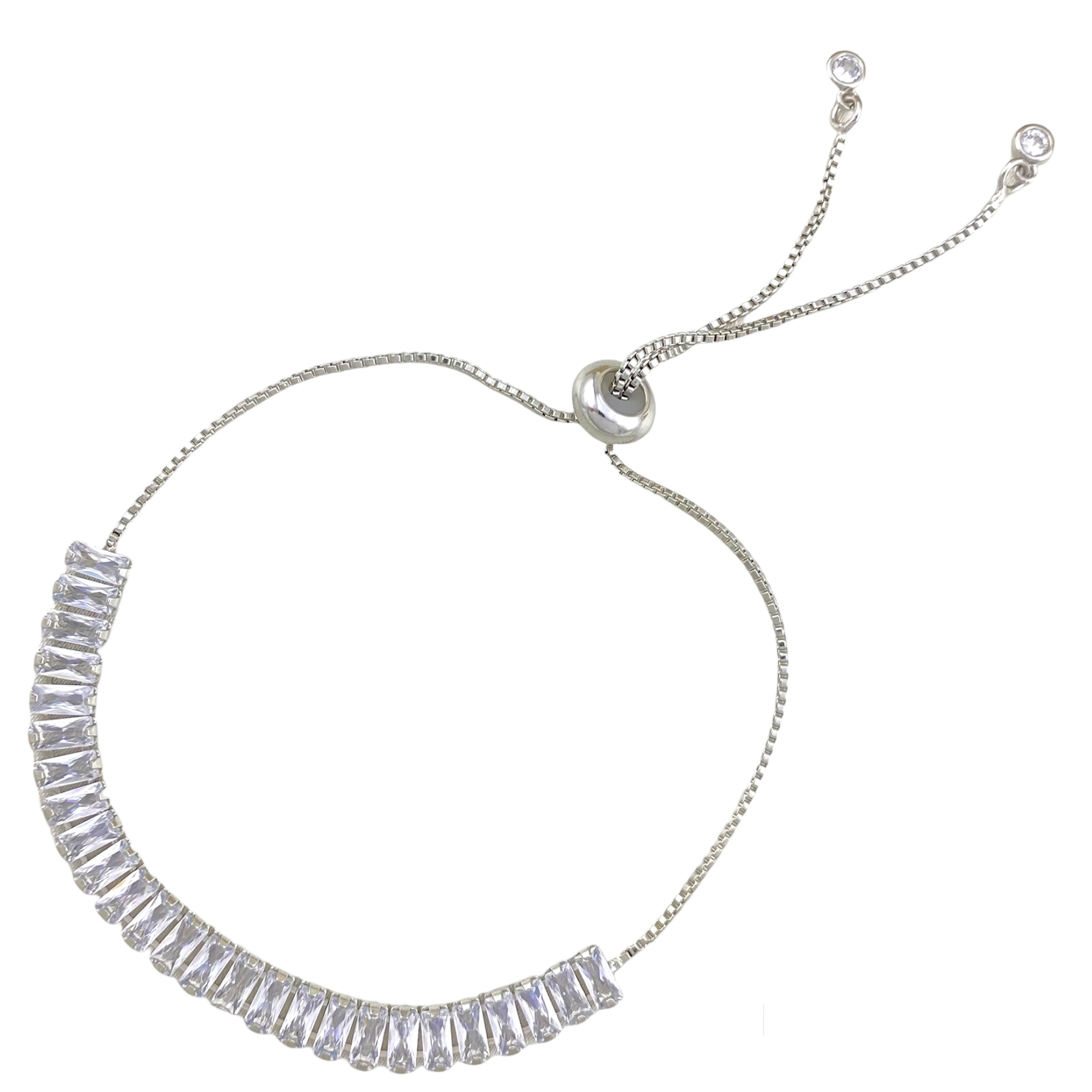 دستبند زنانه وای اس ایکس مدل جواهری باگت تنیسی کد B4361