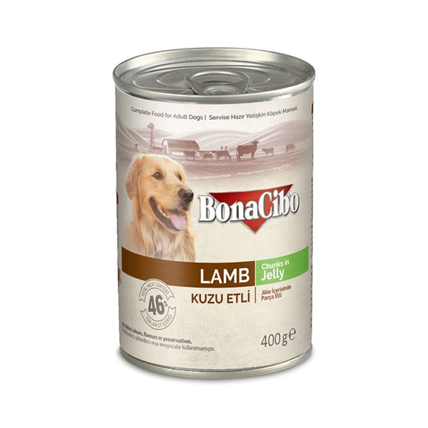 کنسرو غذای سگ بوناسیبو مدل Lamb وزن 400 گرم