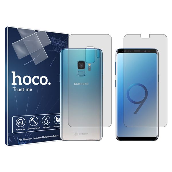 محافظ صفحه نمایش شفاف هوکو مدل HyGEL مناسب برای گوشی موبایل سامسونگ  Galaxy S 9   به همراه محافظ پشت گوشی