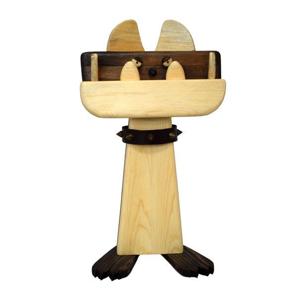 جاکلیدی چوبی مدل سگ بولداگ کد 5295