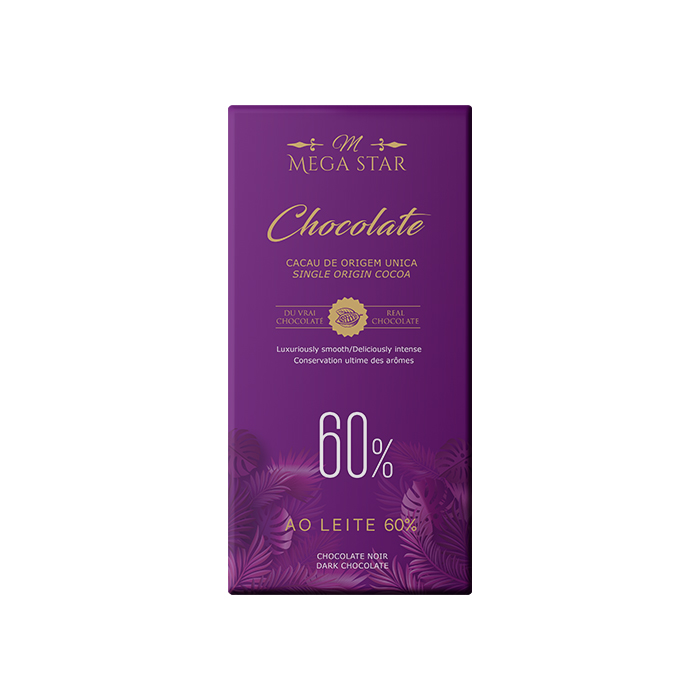 شکلات تخته ای تلخ 60 درصد مگا استار - 100 گرم