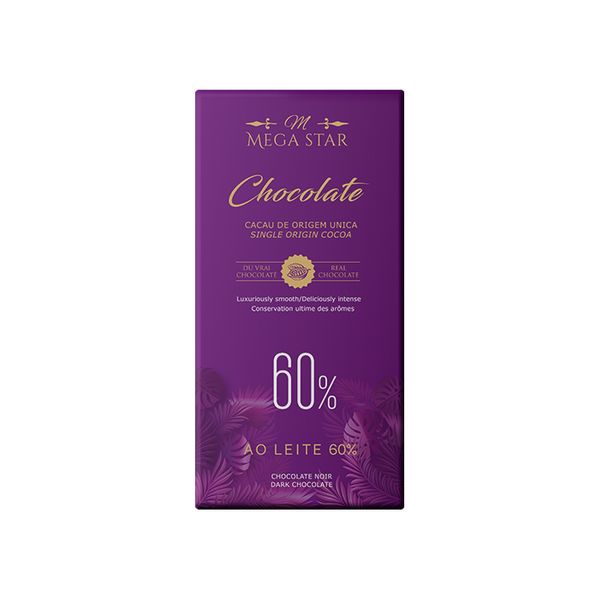 شکلات تخته ای تلخ 60 درصد مگا استار - 100 گرم