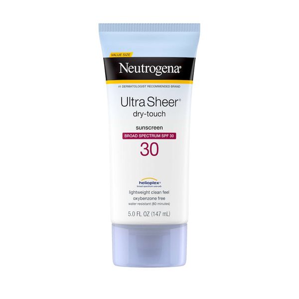 کرم ضد آفتاب بی رنگ نوتروژینا SPF 30 مدل Ultra Sheer مناسب پوست‌های خشک حجم 147 میلی‌لیتر
