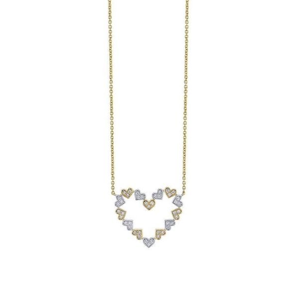 گردنبند طلا 18 عیار زنانه قیراط طرح قلب کد GH5901