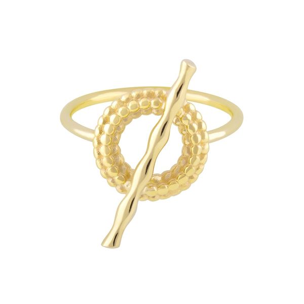 انگشتر طلا 18 عیار زنانه طلا و جواهر درریس مدل حلقه و محور پیچی