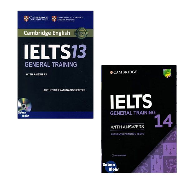 کتاب Cambridge IELTS 13_14 General اثر جمعی از نویسندگان انتشارات زبان مهر 2 جلدی