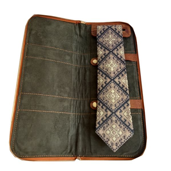 کراوات دست دوز مدل Y1 به همراه کیف
