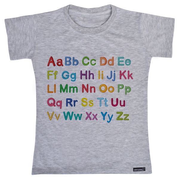 تی شرت آستین کوتاه پسرانه 27 مدل English Alphabet کد MH800