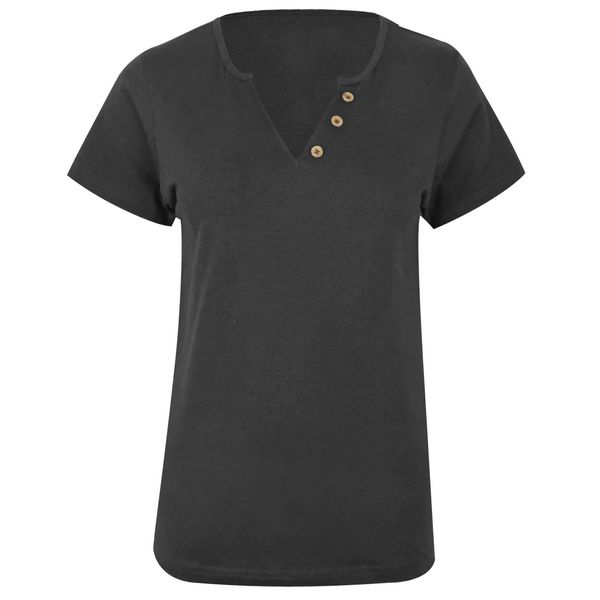 تی شرت آستین کوتاه زنانه کانتکس مدل 249009902 نخ پنبه رنگ مشکی
