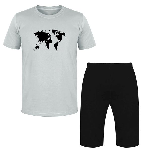 ست تی شرت و شلوارک مردانه مدل جهان کد L100 T
