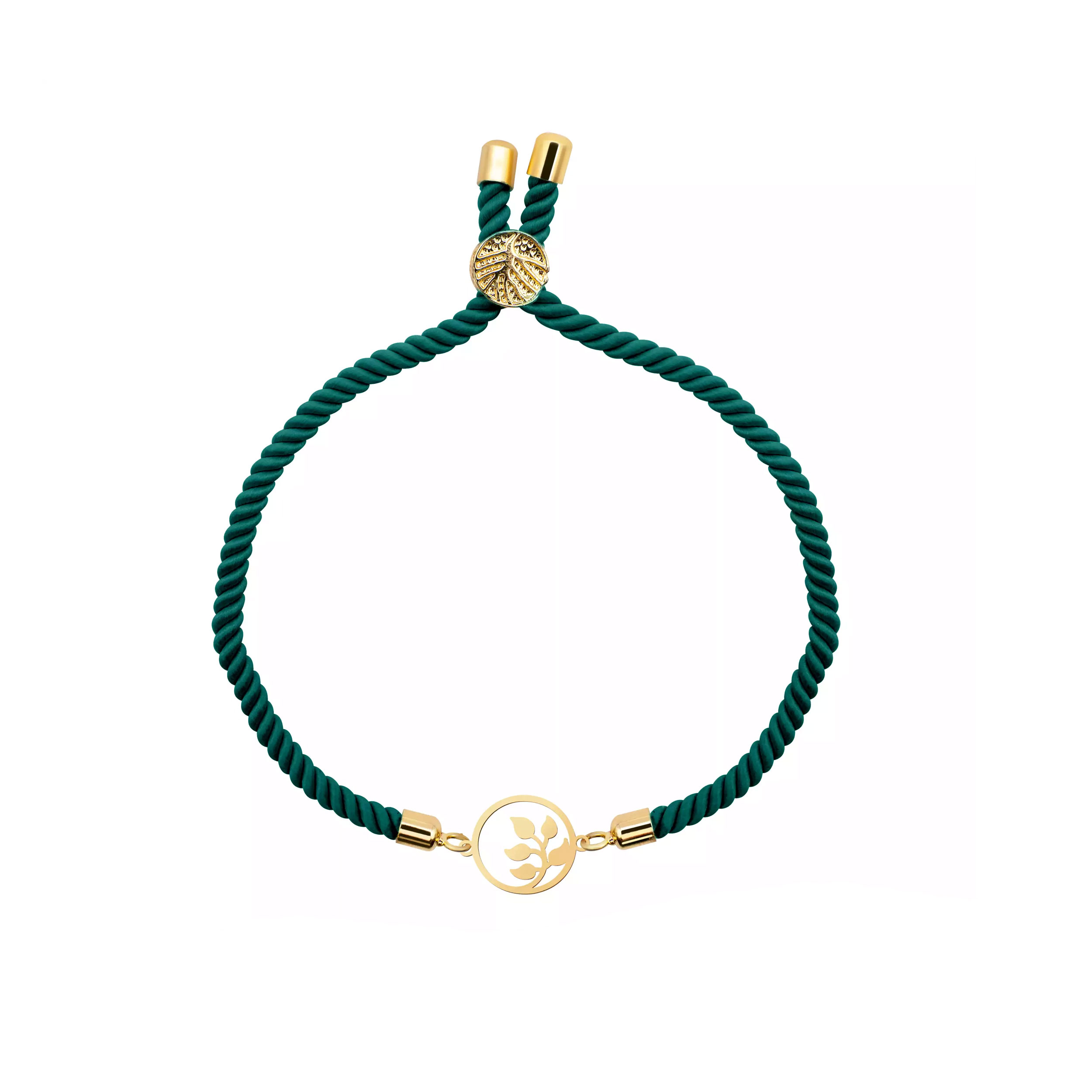 دستبند طلا 18 عیار زنانه روبی آرت گالری مدل آسانسوری برگ