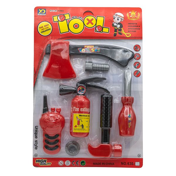 ست اسباب بازی لوازم آتش نشانی مدل Funny Tool Set مجموعه 7 عددی