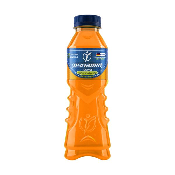 نوشابه ویتامینه ورزشی ایزوتونیک داینامین با طعم پرتقال - 500 میلی لیتر