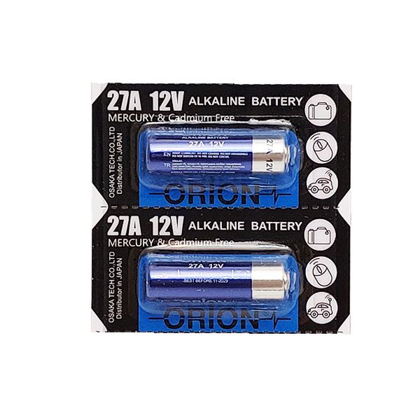 باتری 27A اوریون مدل آلکالاین بسته دو عددی