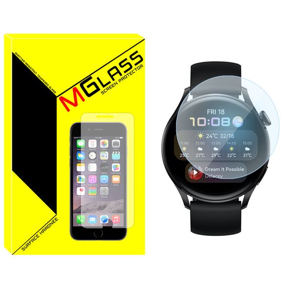 محافظ صفحه نمایش شیشه‌ای ام‌گلس مدل Glass-MG مناسب برای ساعت هوشمند هوآوی Watch 3 active edition