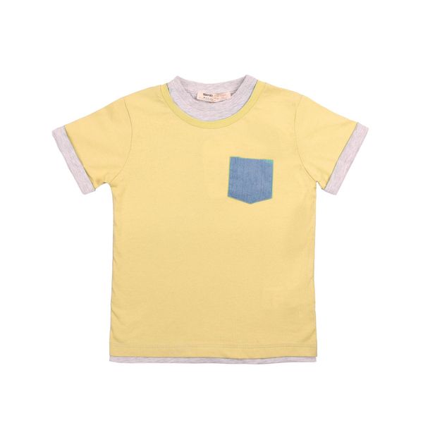 تی شرت آستین کوتاه پسرانه  سوبه مدل جیب دار رنگ زرد