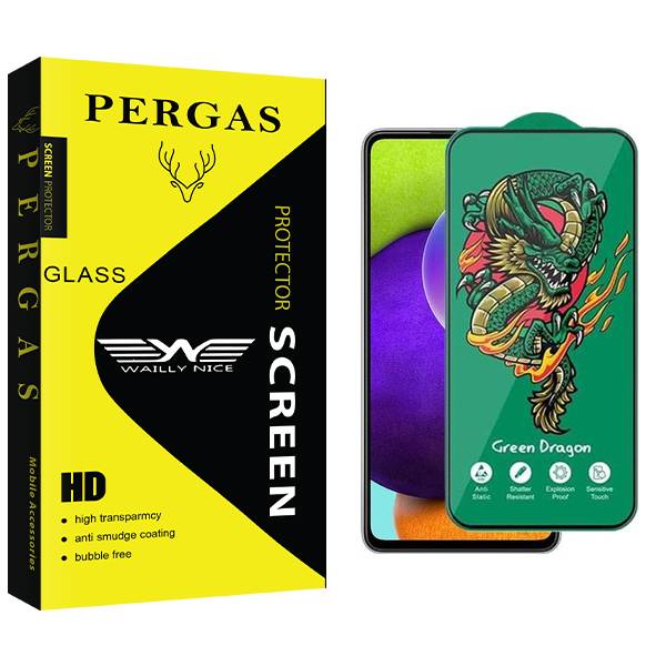 محافظ صفحه نمایش وایلی نایس مدل Pergas Green_Dragon مناسب برای گوشی موبایل سامسونگ Galaxy A52