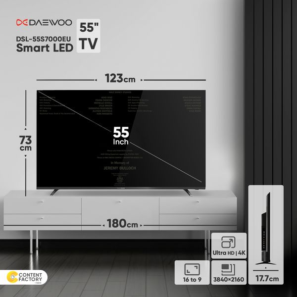 تلویزیون ال ای دی هوشمند دوو مدل DSL-55S7000EU سایز 55 اینچ