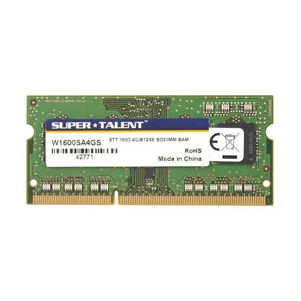 رم لپتاپ DDR3 تک کاناله 1600 مگاهرتز CL11 سوپر تلنت مدل PC3-12800 ظرفیت 4 گیگابایت