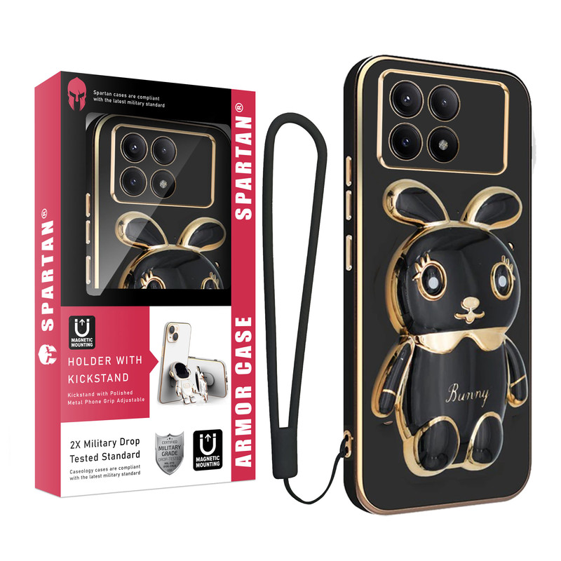 کاور اسپارتان مدل Bunny Strap مناسب برای گوشی موبایل شیائومی Poco X6 Pro به همراه بند