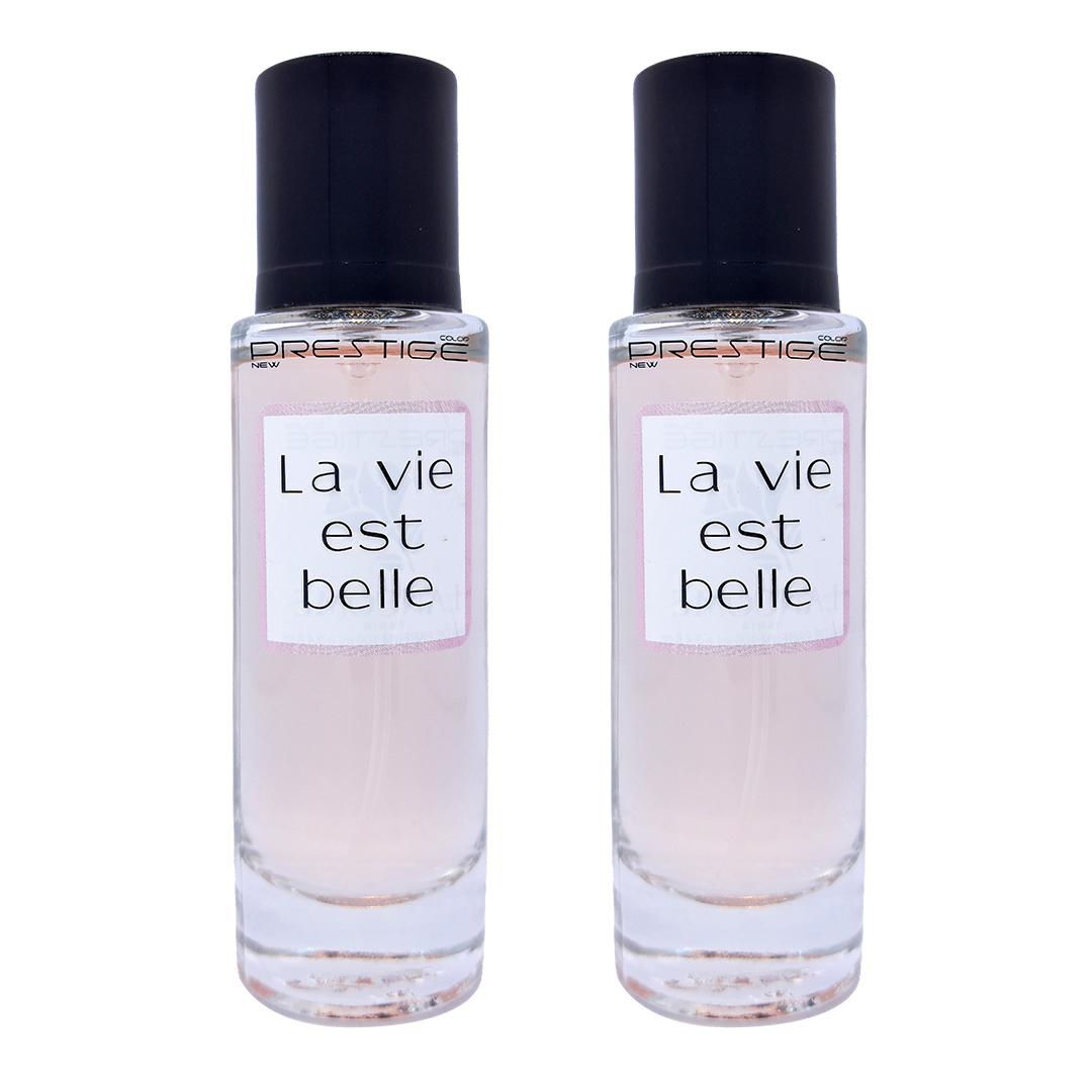 عطر جیبی زنانه نیو پرستیژ کالر مدل Lancome La Vie Est Belle حجم 35 میلی‌لیتر بسته 2 عددی