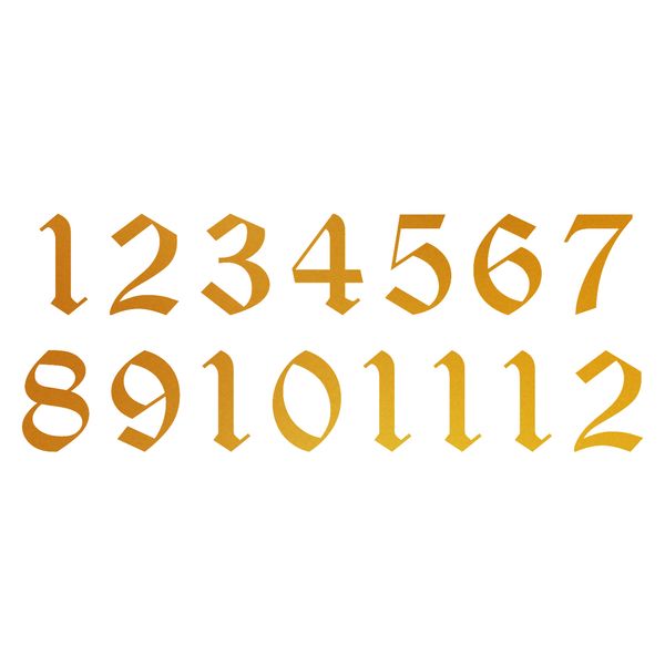 اعداد ساعت دیواری مدل 6cm کد C46-2 مجموعه 12 عددی