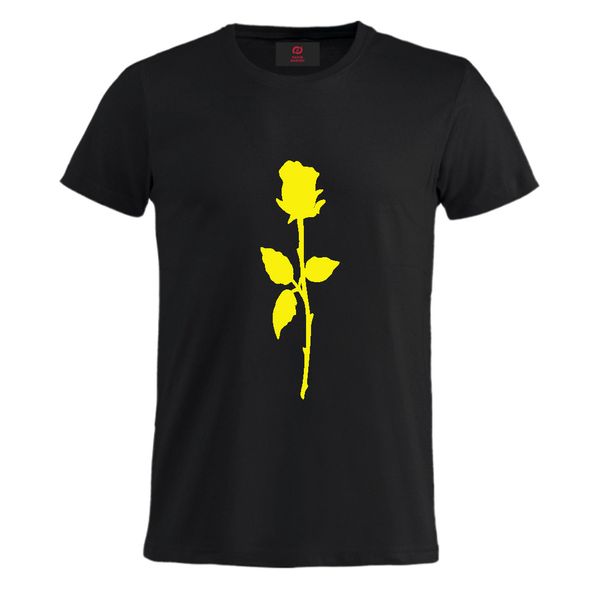 تی شرت آستین کوتاه زنانه نوین نقش مدل فانتزی کد 48161 طرح گل رز 