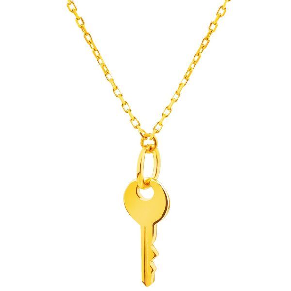 گردنبند طلا 18 عیار زنانه طلای کامک مدل کلید