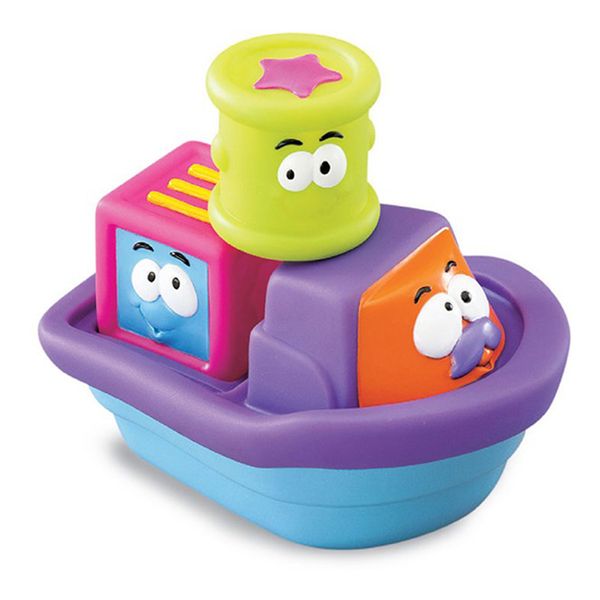 اسباب بازی داخل حمام بلو باکس مدل Stacking Block Tug Boat