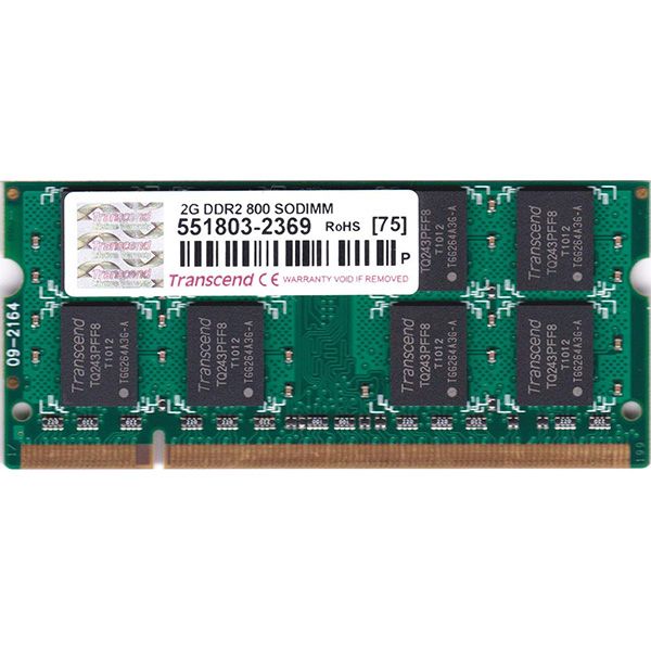 رم دسکتاپ DDR2 تک کاناله 800 مگاهرتز CL6 ترنسند مدل PC2 6400 ظرفیت 2 گیگابایت