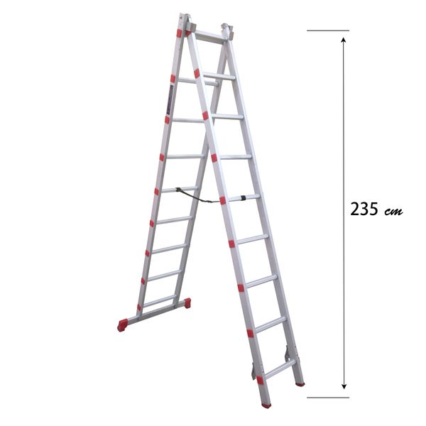  نردبان 18 پله آلوپات مدل دوطرفه کشویی 5m