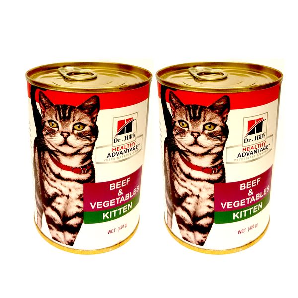 کنسرو غذای گربه دکتر هیلز مدل بیف وزن 420 گرم بسته 2عددی