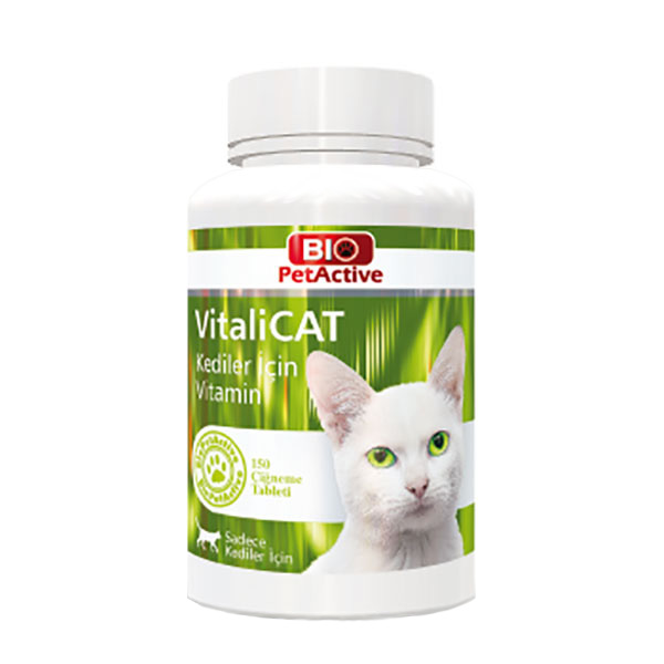قرص مولتی ویتامین گربه بایو پت اکتیو مدل VitaliCAT 9205 وزن 75 گرم