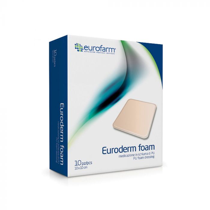 پد پانسمان یوروفارم مدل یورودرم فوم بسته 10 عددی