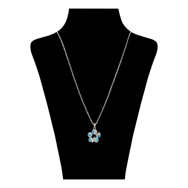 گردنبند نقره زنانه سواروسکی مدل 5 سنگ ستاره ظریف کد 5462121