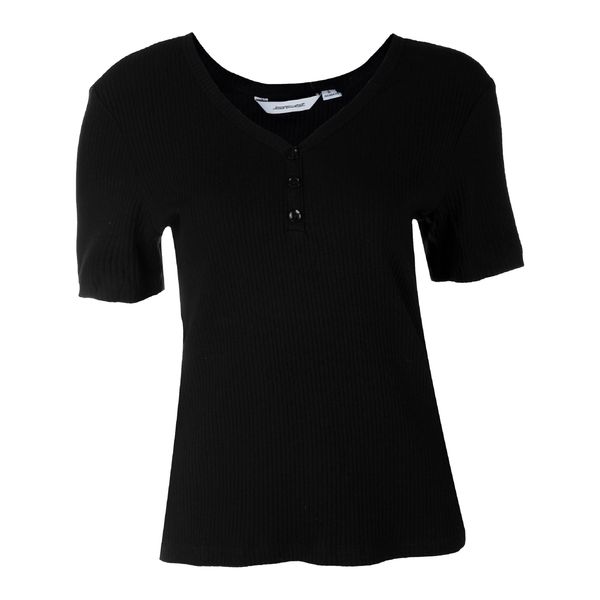 تی شرت آستین کوتاه زنانه جین وست مدل یقه هفت کد 1551303 رنگ مشکی