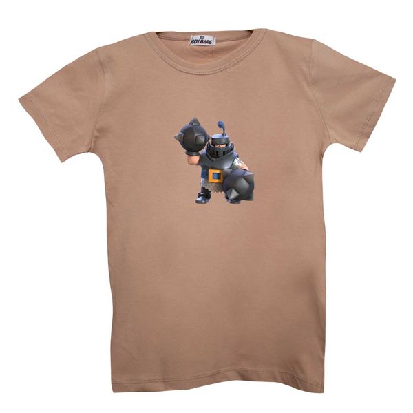 تی شرت آستین کوتاه بچگانه مدل کلش رویال کد2 رنگ کرم
