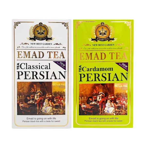 چای سیاه کلاسیک ایرانی و چای هل عماد - 400 گرم بسته 2 عددی