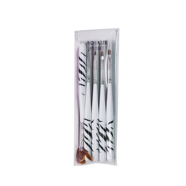 قلم موی طراحی ناخن رزالی فیوره مدل TOPX01 بسته 5 عددی