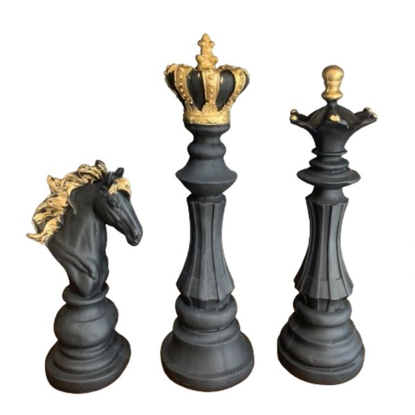 مجسمه طرح شطرنج مدل مدرن مجموعه سه عددی