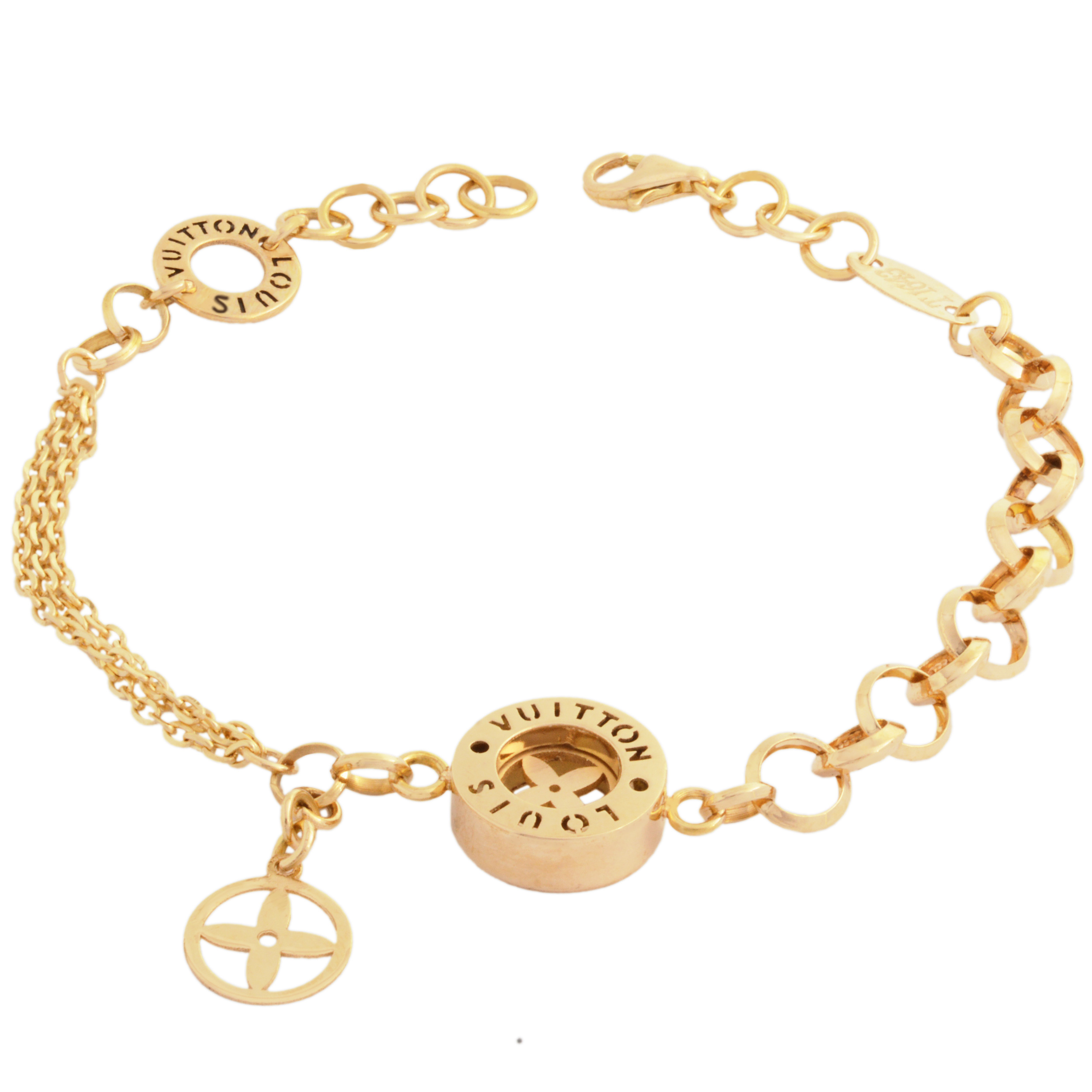 دستبند طلا 18 عیار زنانه طلای مستجابی کد lv18